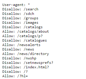 Google's Robots.txt File