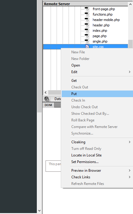 dreamweaver_putFile