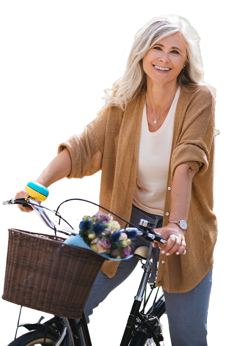 Woman on bike