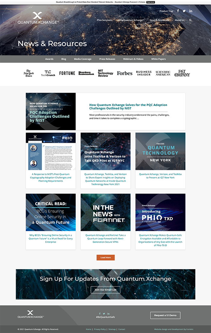 Quantum Xchange website