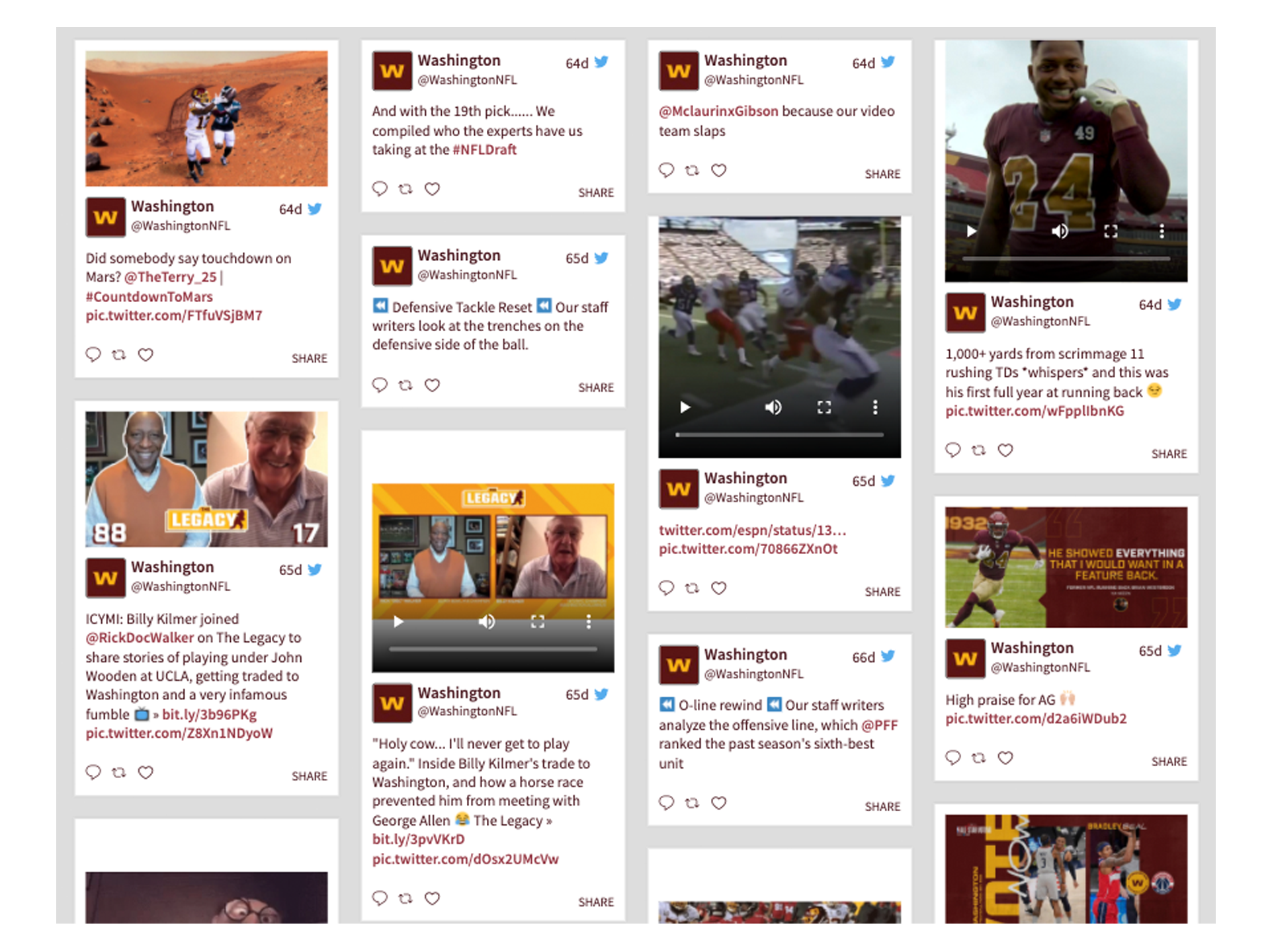 Washington Team Tweets