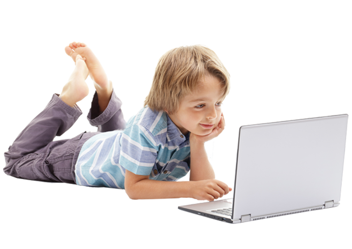 Kid on laptop