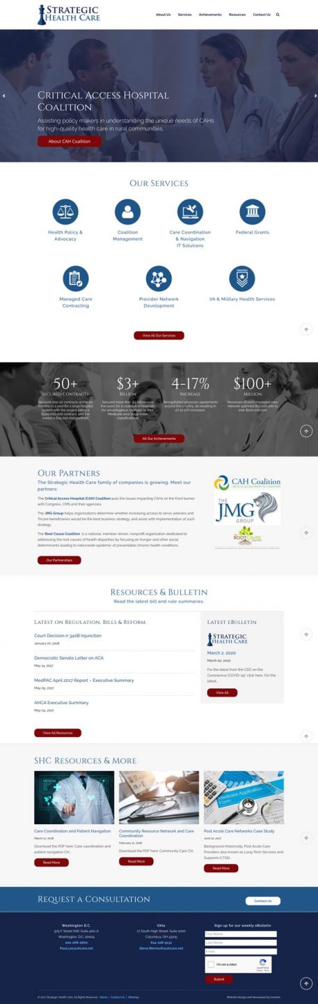 Strategic Health Care website