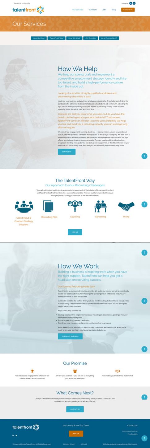 TalentFront website