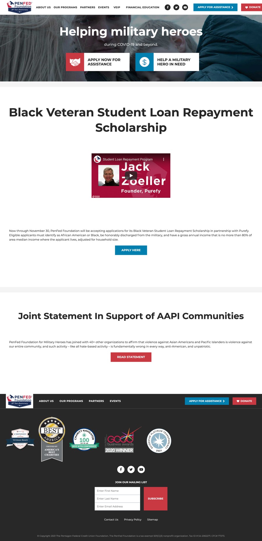 PenFed Foundation website