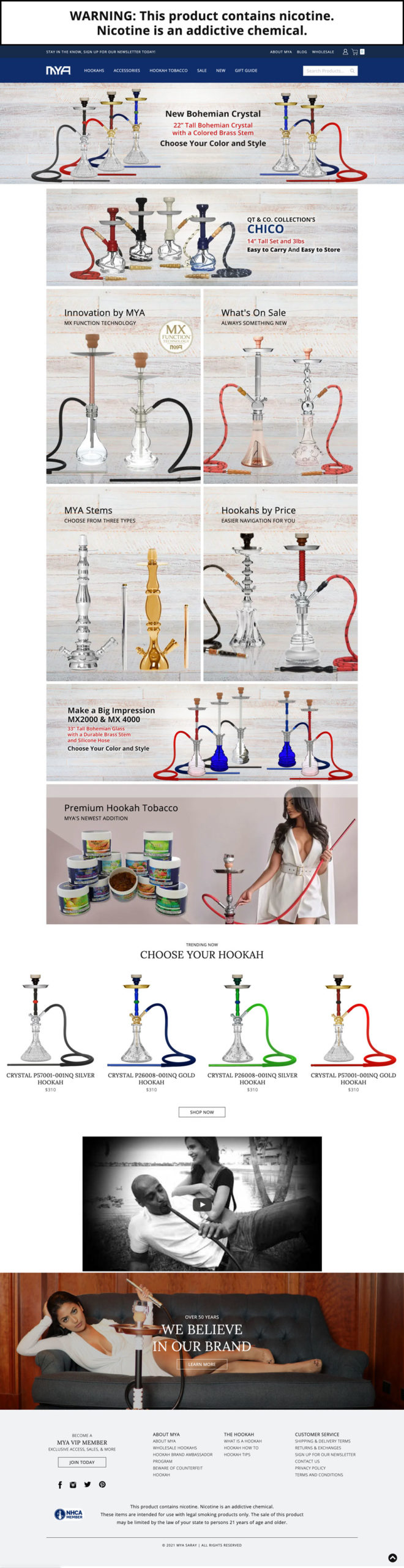 Mya Hookah website