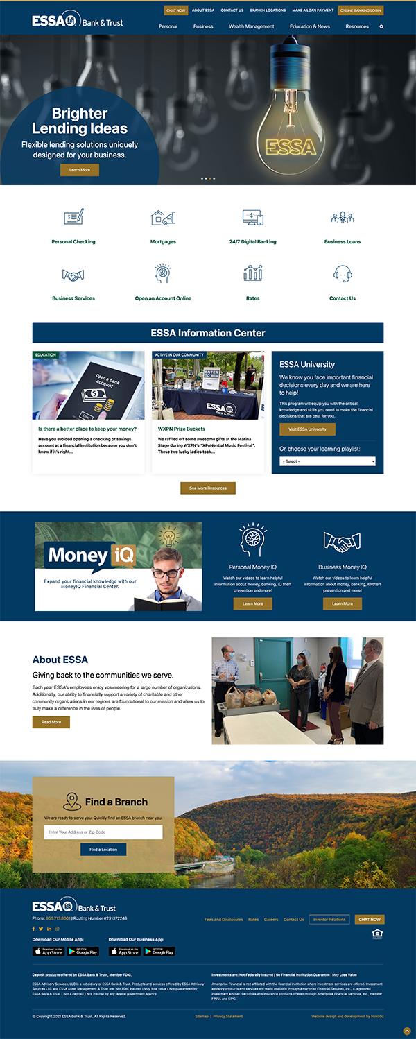 ESSA Bank & Trust website