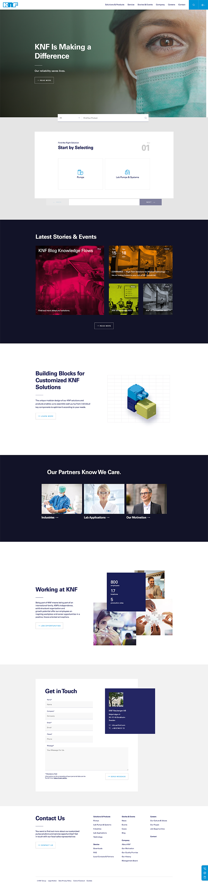 PTV group website layout