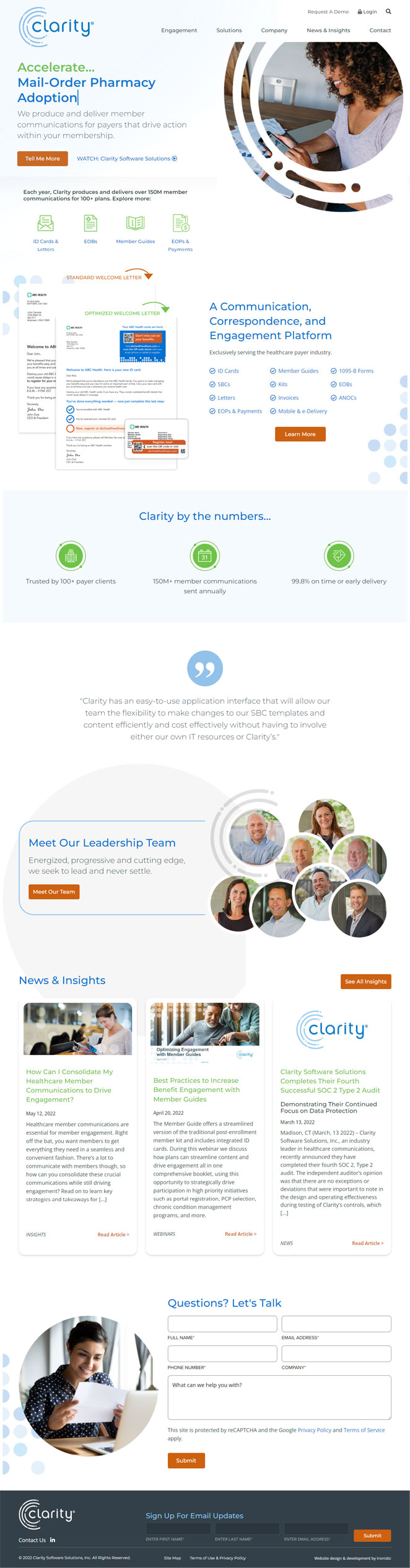 Clarity Software Solutions website