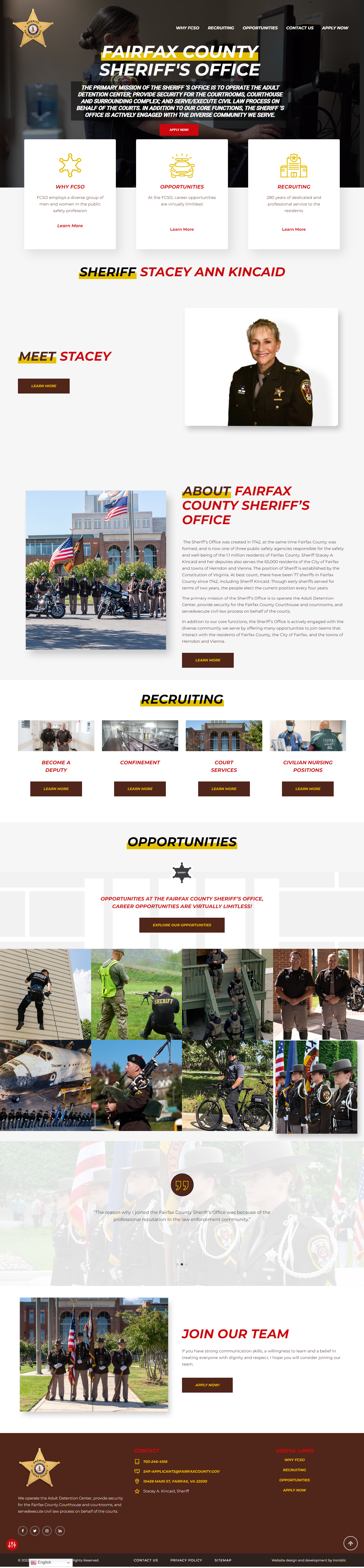Fairfax County Sheriff's webite