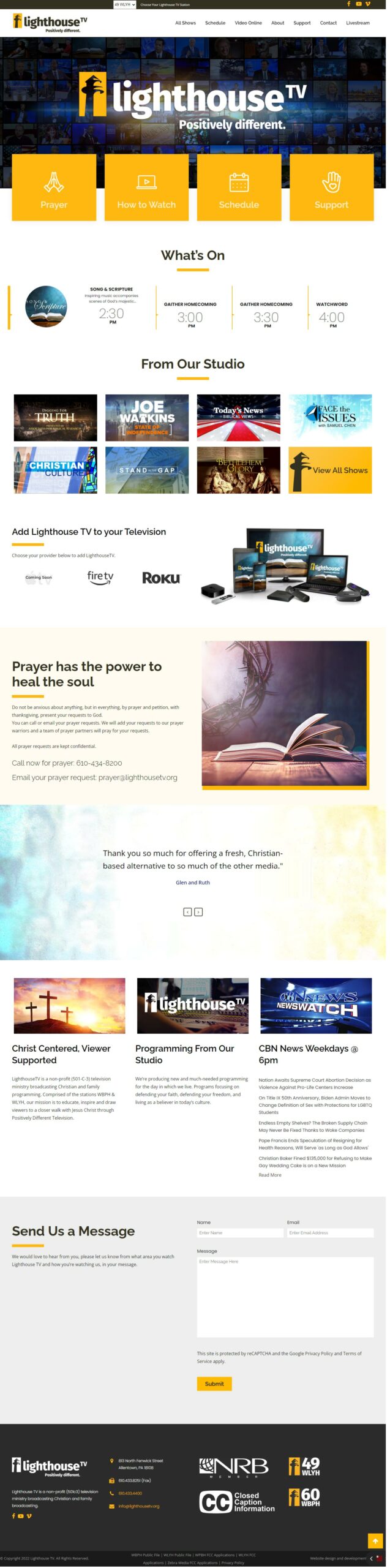 lighthouse TV website