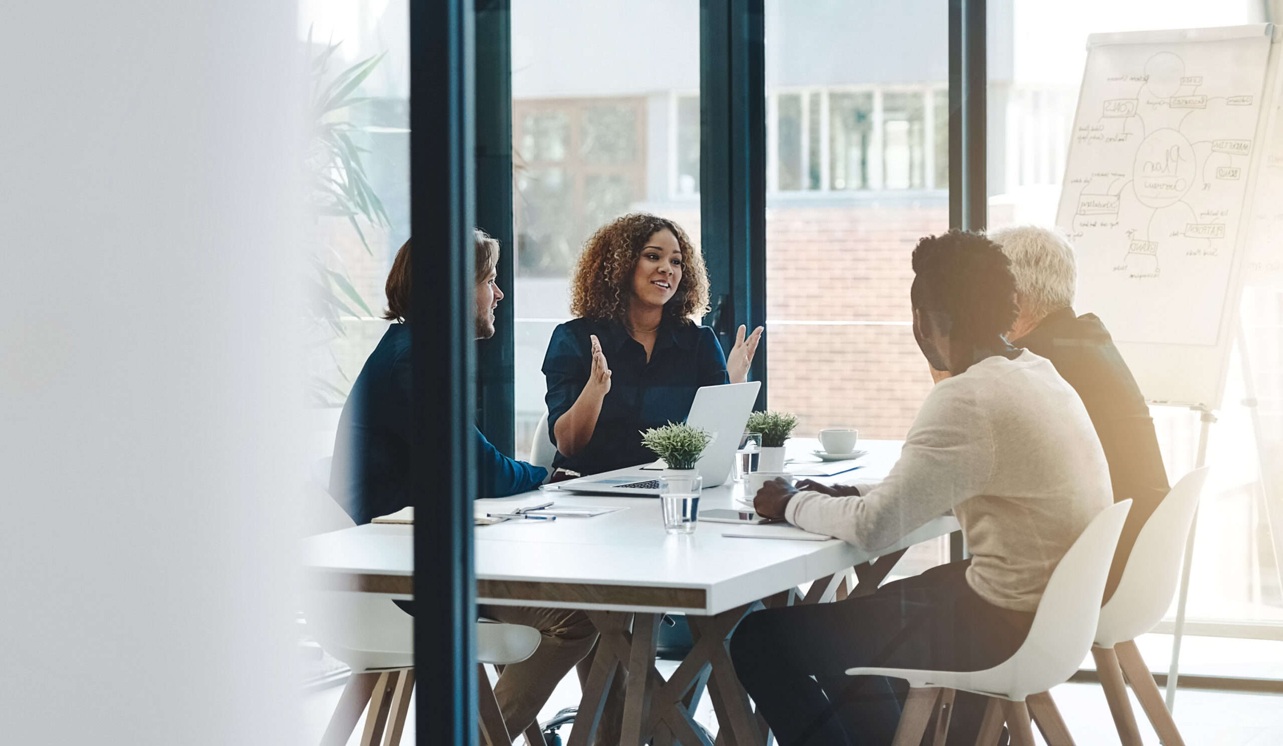 B2b marketing plans: business people in boardroom for strategy, brainstorming and solution. - ironistic