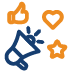 Social media engagement icon