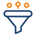 Marketing funnel icon