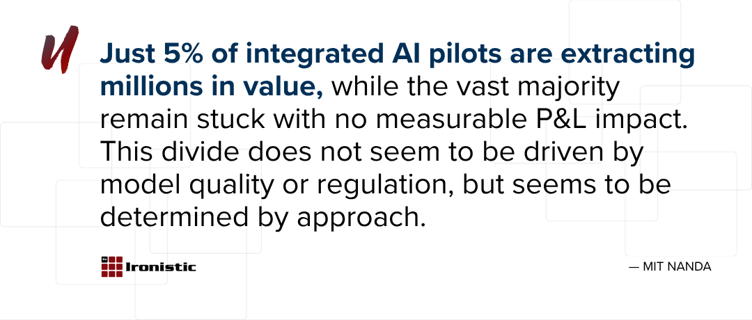 Quote graphic about ai pilots - ironistic